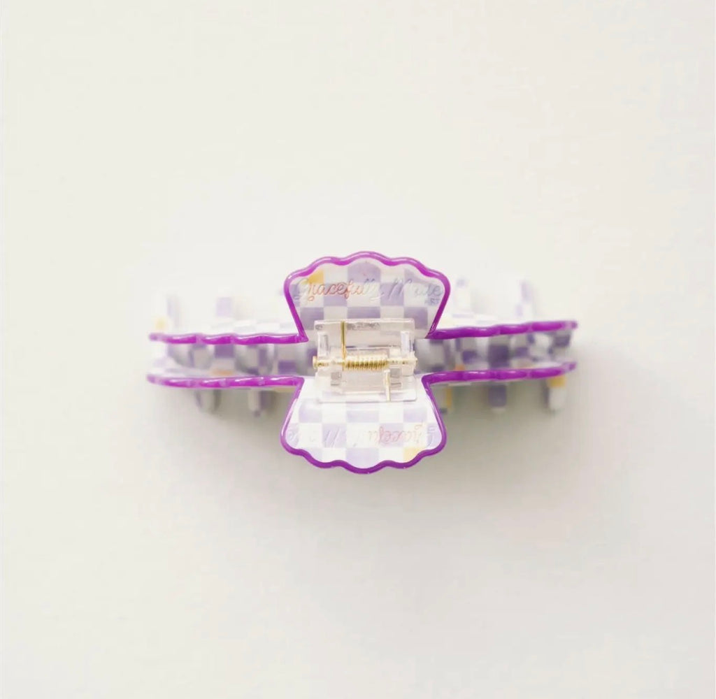 Purple and Yellow Claw Clip