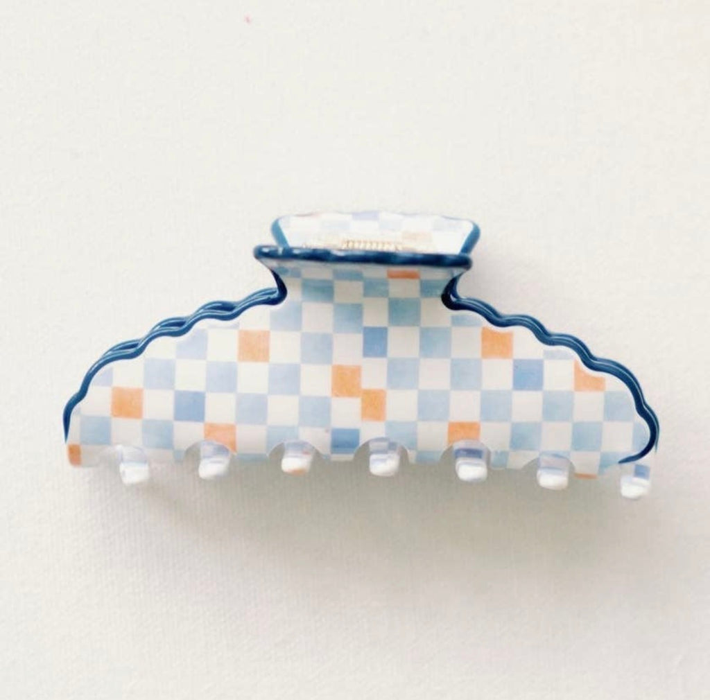 Orange and Blue Claw Clip